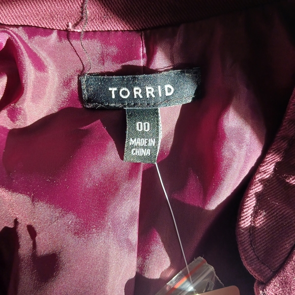 Torrid 00 Wine Tasting Band Jacket New with Tags - Picture 6 of 9